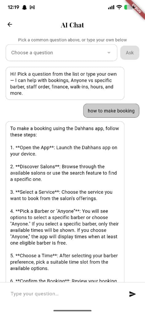 Customer support & AI help