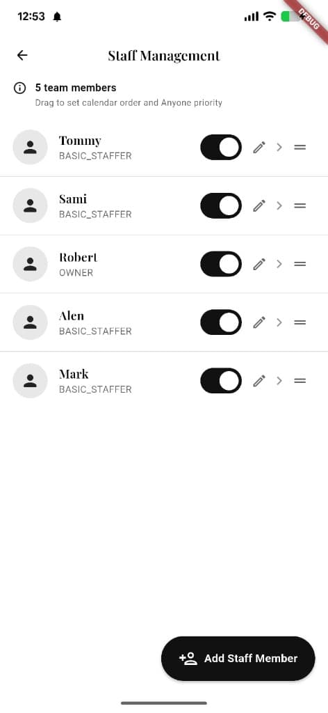 Staff Management