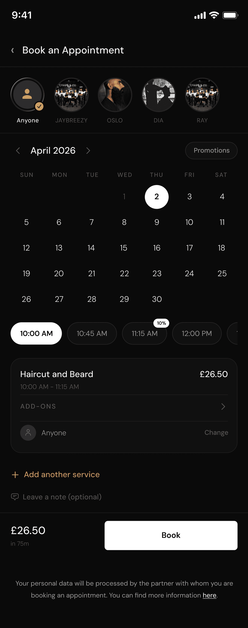 Online booking in Reserveo